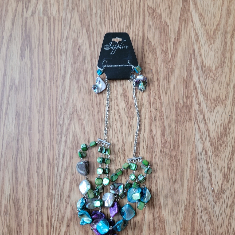 2/$20 Stone necklace & earrings set